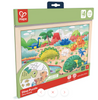 Hape | Double Sided Colour Puzzle - Dinosaurs