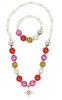 Pink Poppy | Christmas Necklace and Bracelet Set With Sparkly Star Charm