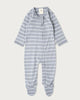 Babu | Merino Footed All in One Periwinkle Stripe