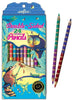 eeBoo | 12 Double-Sided Pencils Raccoon and Owl