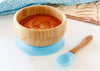 Avanchy | Bamboo Suction Baby Bowl & Spoon Blue