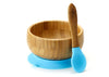 Avanchy | Bamboo Suction Baby Bowl & Spoon Blue