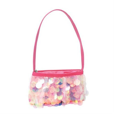 Pink Poppy - Iridescent Disc Sequin Handbag-Hot Pink
