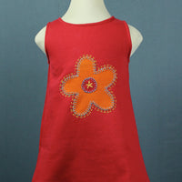 Flower applique' vest dress