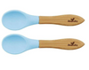 Avanchy | Silicone Tip Bamboo Baby Spoons  Older Babies