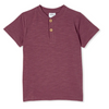 Milky Clothing | Henley Tee Plum Slub
