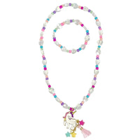Pink Poppy| Unicorn Necklace & Bracelet Set