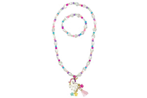 Pink Poppy| Unicorn Necklace & Bracelet Set