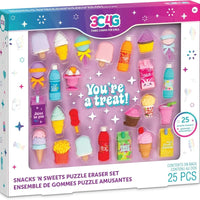 3C4G | Snacks & Sweets Puzzle Eraser Set