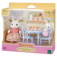 Sylvanian Families | Snow Rabbit Mother & Baby Breakfast Table