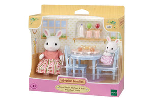 Sylvanian Families | Snow Rabbit Mother & Baby Breakfast Table