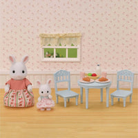 Sylvanian Families | Snow Rabbit Mother & Baby Breakfast Table