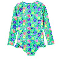 Milky Clothing | Peacock Long Sleeve Swimsuit