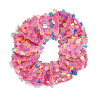 Pink Poppy | Sequin Velvet Hair Scrunchies