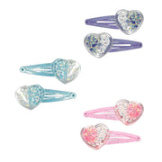 Pink Poppy | Mermaid Heart Hair Clips