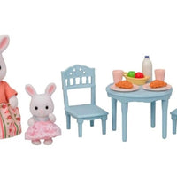 Sylvanian Families | Snow Rabbit Mother & Baby Breakfast Table