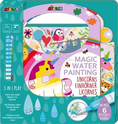 Avenir | 3 in 1 Play Book Magic Water Painting Unicorns