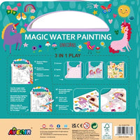 Avenir | 3 in 1 Play Book Magic Water Painting Unicorns