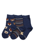 Columbine | Animal Faces Cotton 3 Pair Pack Crew