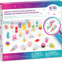 3C4G | Snacks & Sweets Puzzle Eraser Set