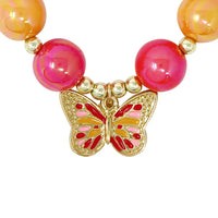 Pink Poppy | Vibrant Butterfly Bracelet