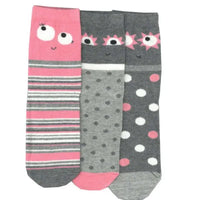 Columbine | Funny Eyes Cotton 3 Pair Pack Crew