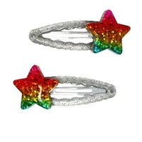 Pink Poppy | Rainbow Star Sparkly Hair Clip
