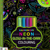 Hinkler | Kaleidoscope Neon Glow in the Dark Colouring