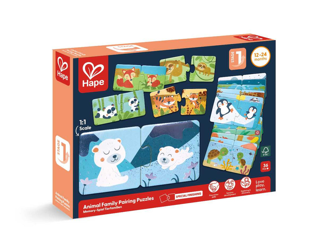 Hape | Animal Family Pairing Puzzle