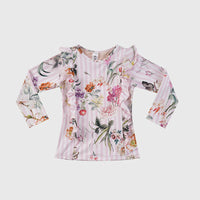 Aqua Blu | Flutter Long Sleeve Rash Vest