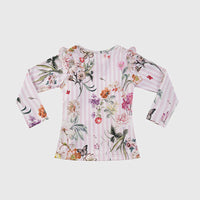 Aqua Blu | Flutter Long Sleeve Rash Vest