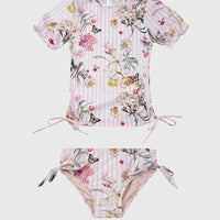 Aqua Blu | Short Sleeve Rash Vest Set Flutter