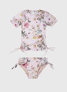 Aqua Blu | Short Sleeve Rash Vest Set Flutter