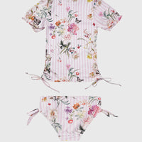 Aqua Blu | Short Sleeve Rash Vest Set Flutter