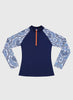 Aqua Blu | Baroque Long Sleeve Rash Vest
