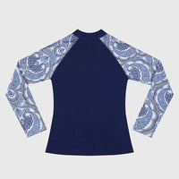 Aqua Blu | Baroque Long Sleeve Rash Vest