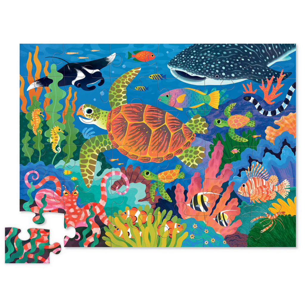 Crocodile Creek | Foil Sea Turtle Puzzle 36 pc