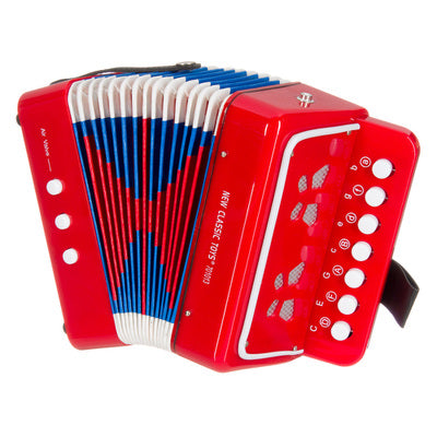 Button Accordian Red