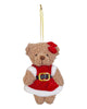 Santa Teddy Girl 12cm