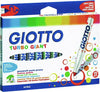 Giotto | Turbo Giant Felt Tip Markers Washable Pack of 12