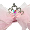 Pink Poppy | Rhinestone Crown Bow Hair Clip