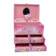 Pink Poppy | Princess Unicorn Musical jewellery Box Medium