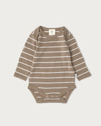 Babu | Merino Bodysuit - Walnut Stripe