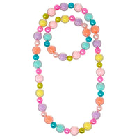 Pink Poppy | Rainbow Bubble Necklace & Bracelet Set