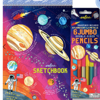 eeboo | Set of Sketchbook and Pencils - Solar System