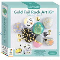 Hinkler | Craft Maker - Gold Foil Rock Art