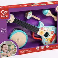 Hape | 4 in 1 Percussion Set w Ukulele