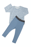 Bonds | Long Sleeve Waffle Sleep Set  Blue Waves