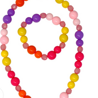 Pink Poppy | Fairy Rainbow Necklace & Bracelet Set