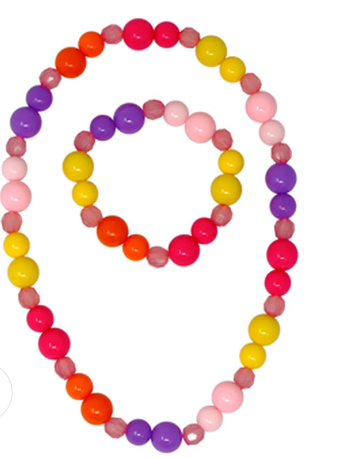 Pink Poppy | Fairy Rainbow Necklace & Bracelet Set